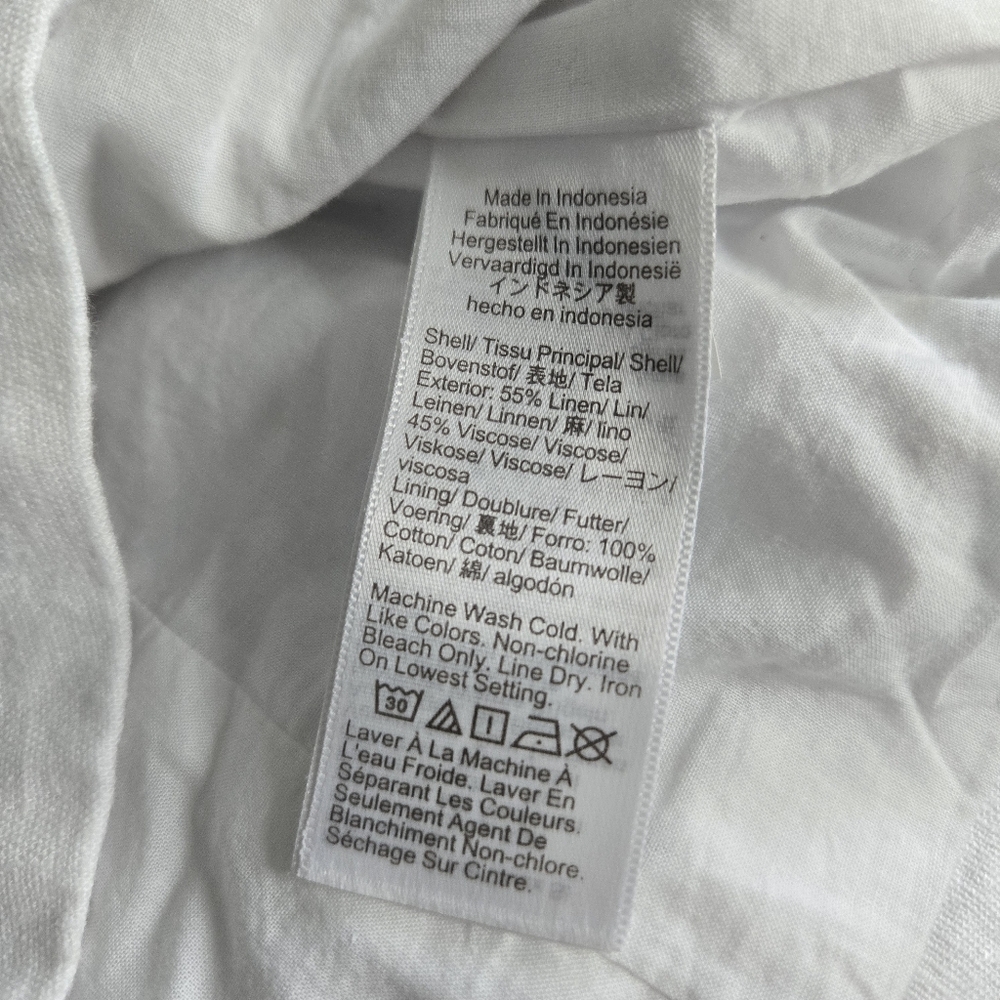 NWT J Crew Linen Vest White Large - Picture 6 of 6
